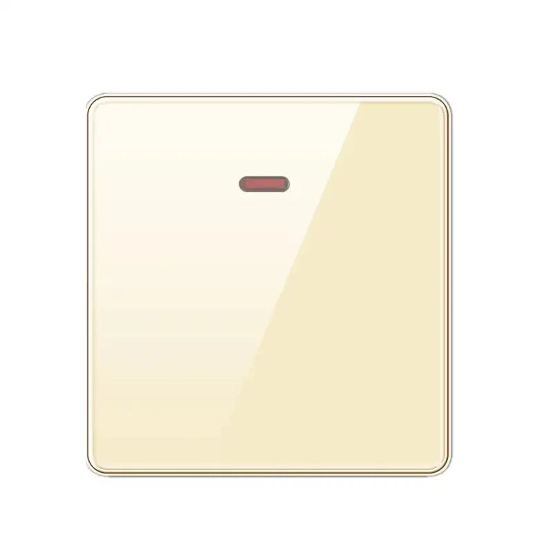 Luxury All Tempered Glass Wall Lamp Switch Button Golden UK Plug 13A Universal Wall Socket with Usb ,220V2gang2way Dimmer Switch 20A