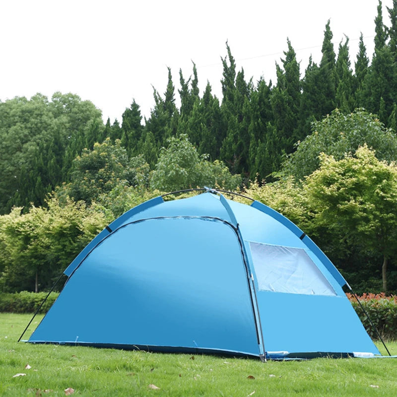 YOUNG TO 2-3 Person Pop-Up Beach Tent with Extended Mat