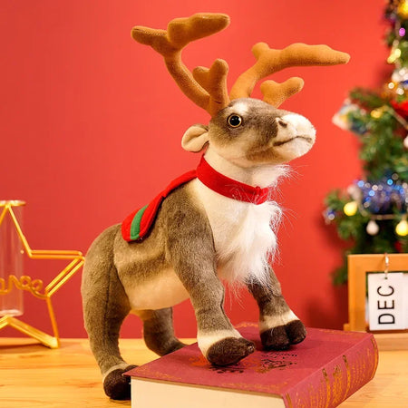 Real-life Reindeer Plush Toy - Soft Christmas Elk Doll
