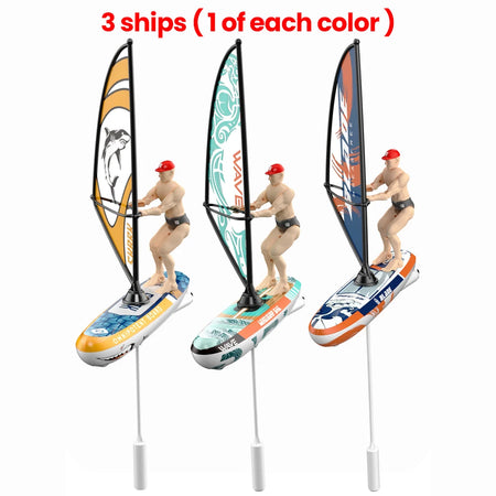 RC Boat Sailboat &ndash; Waterproof Pool Remote Control Toy 3 ship