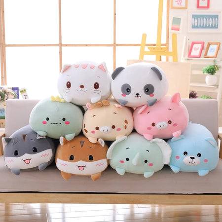 Kawaii Plush Animal Pillows - 9 Styles of Soft Stuffed Toys