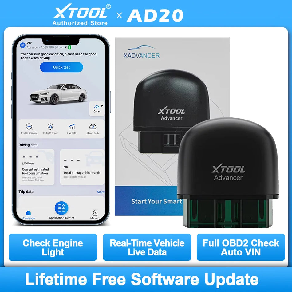 XTOOL Advancer AD20 OBDII-Scanner mit HUD-Display, Bluetooth 5.0