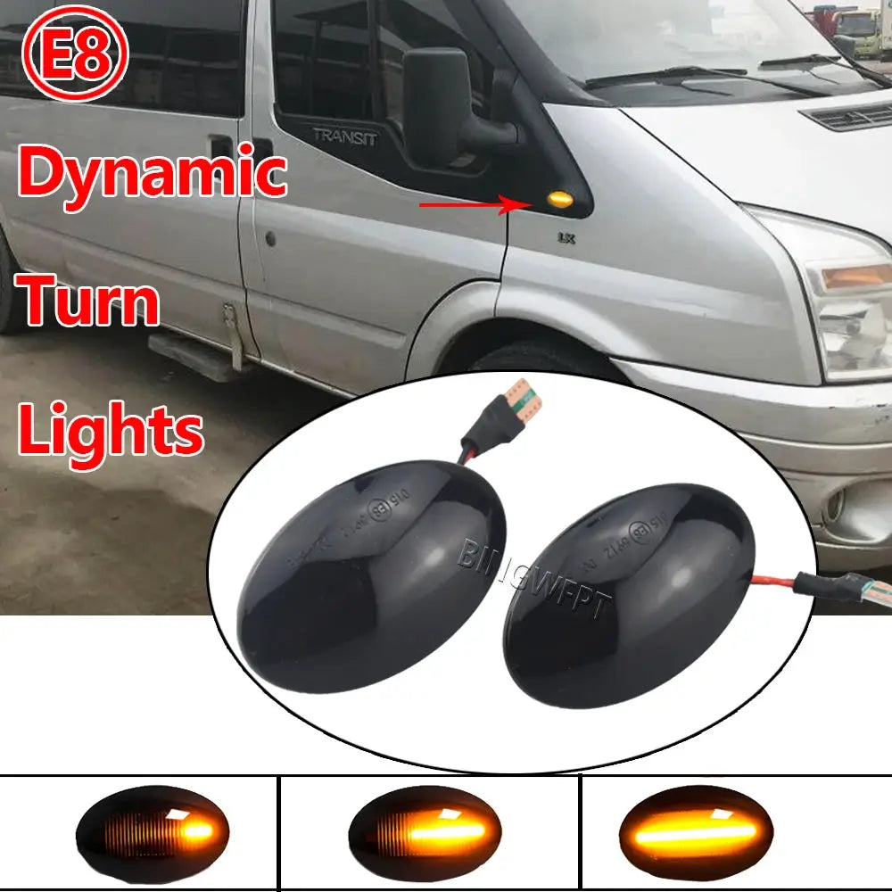 LED Dynamic Side Marker Turn Signal Blinker Flowing Water Flashing Light For Ford Fiesta MK4 MK5 Mondeo MK1 Explorer 2 Transit by InterCyprus Trading Ltd