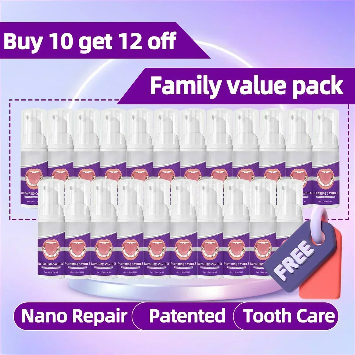 Teeth Cleaning Toothpaste &ndash; Stain Removal and Decay Repair Buy 10 get 12 free