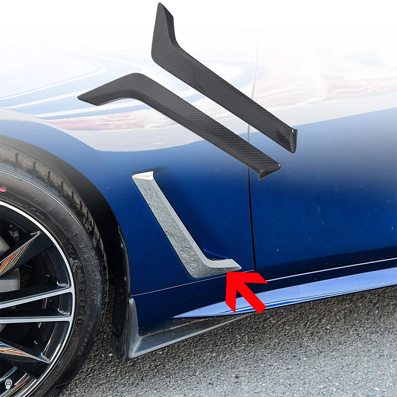 Infiniti Q60 Ægte kulfiber luftudløbs skærmtrimning