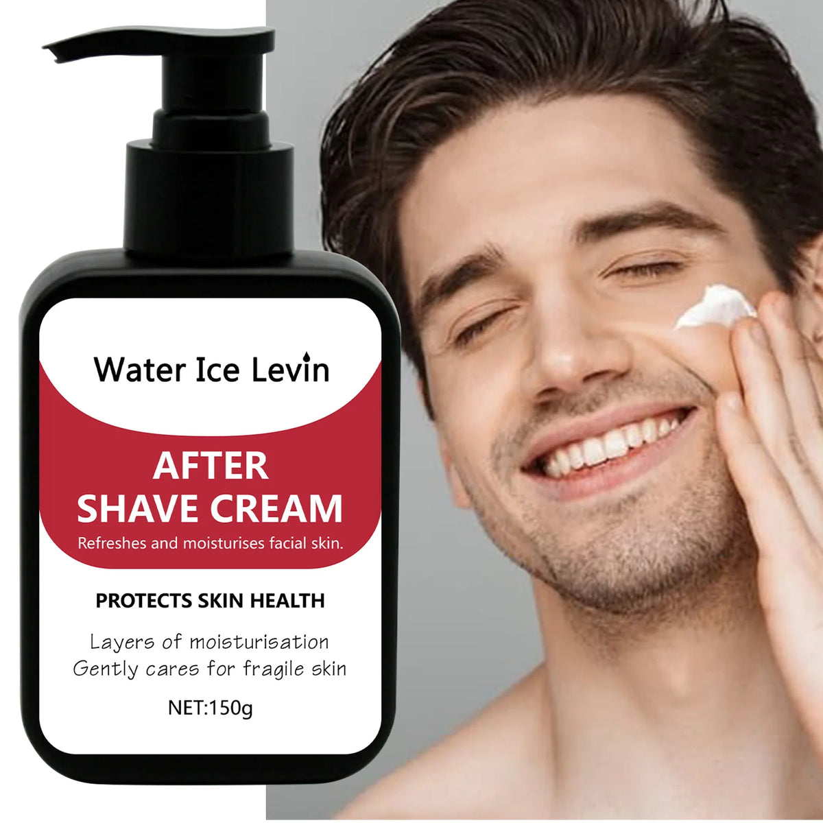 Water Ice Levin Men's Collagen After Shave Cream &ndash; Firming and Hydrating Formula