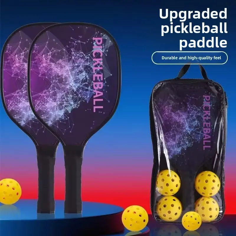 Leichter Pickleball Schlägersatz mit 2 Schlägern und 4 Bällen