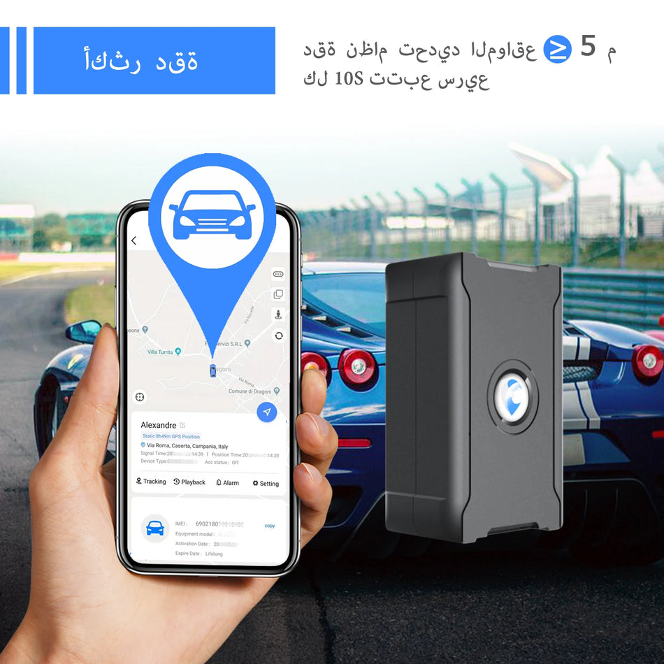 Long Lasting Vehicle GPS Tracker with 6000mAh Battery and Alerts