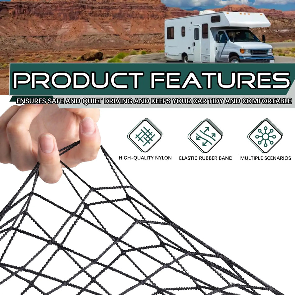 Car Trunk Net &ndash; Universal Mesh Organizer For Car Storage