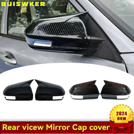 Pair Wing Side View Mirror Caps Rearview Mirror Cover For Mitsubishi Lancer 2012-2015 Mirror Caps by InterCyprus Trading Ltd