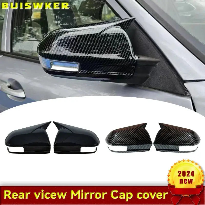 Pair Wing Side View Mirror Caps Rearview Mirror Cover For Mitsubishi Lancer 2012-2015 Mirror Caps by InterCyprus Trading Ltd