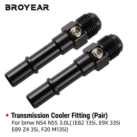 Aluminum Transmission Cooler Fitting 1/8 NPT 10AN for BMW N54 N55 by InterCyprus Trading Ltd