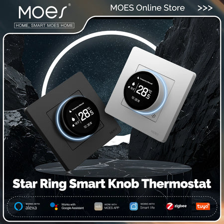 MOES Tuya ZigBee Smart Knob Thermostat - Alexa &amp; Google Compatible