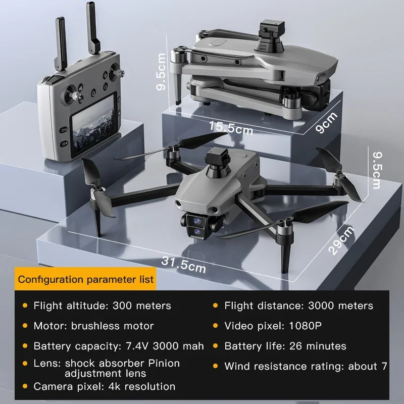 K11 Tubro Professional GPS Drone - 8K Dual Camera 3-Axis PTZ K11-OAS