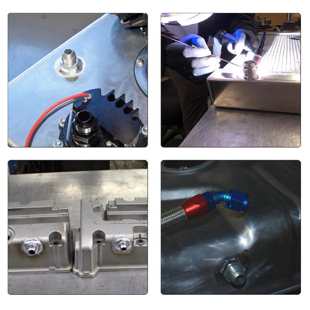 Stainless Steel AN Male Billet Straight Weld Bung Hose Fittings by InterCyprus Trading Ltd