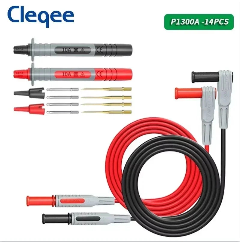 Cleqee P1300 Series Multimeter Test Lead Kit &ndash; 1000V Rating P1300A