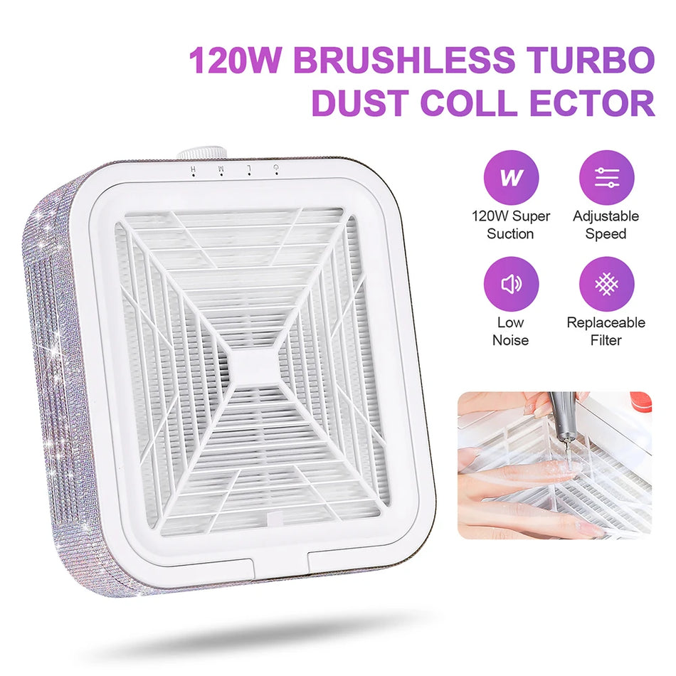 Diamond Nail Dust Collector &ndash; Powerful Brushless Suction System
