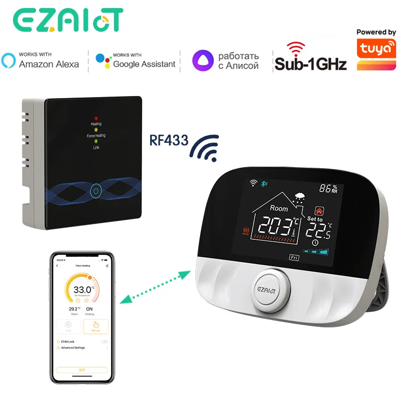 Tuya Smart RF Wireless Thermostat &ndash; Alexa and Google Ready