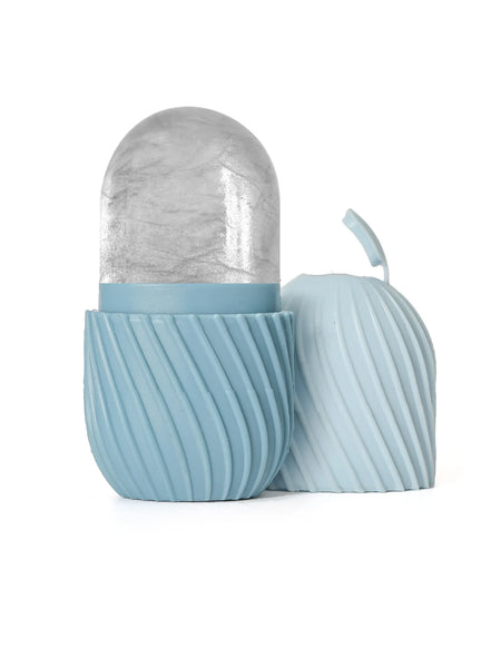 Ice Face Roller Beauty Massage Silicone Mold for Eye Puffiness &amp; Pore Reduction blue