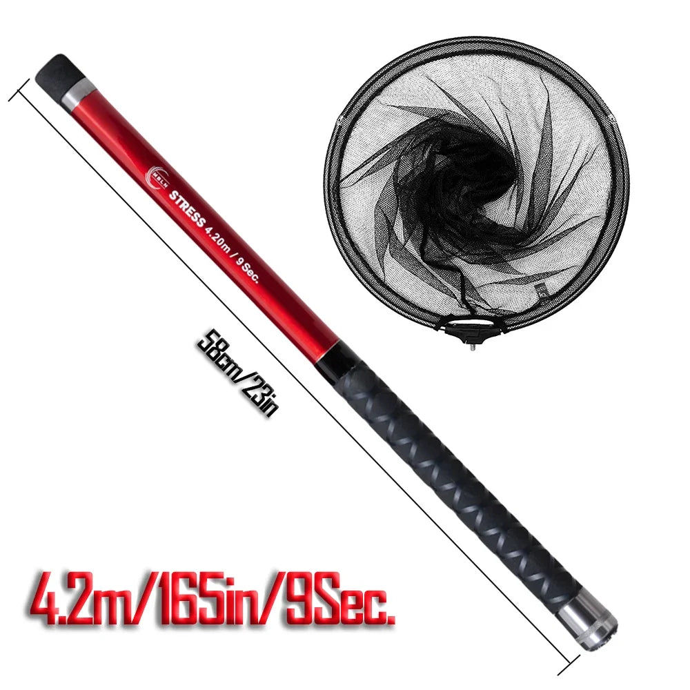 MBLN Telescopic Rock Fishing Net - 6m, Foldable, Lightweight &amp; Durable 4.2m