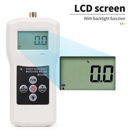 MS350 MS350A Moisture Tester &ndash; LCD Backlit Display