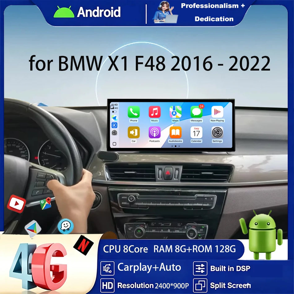 12.3 Inch Android Auto Radio For BMW X1 X2 F48 F49 NBT EVO GPS BT