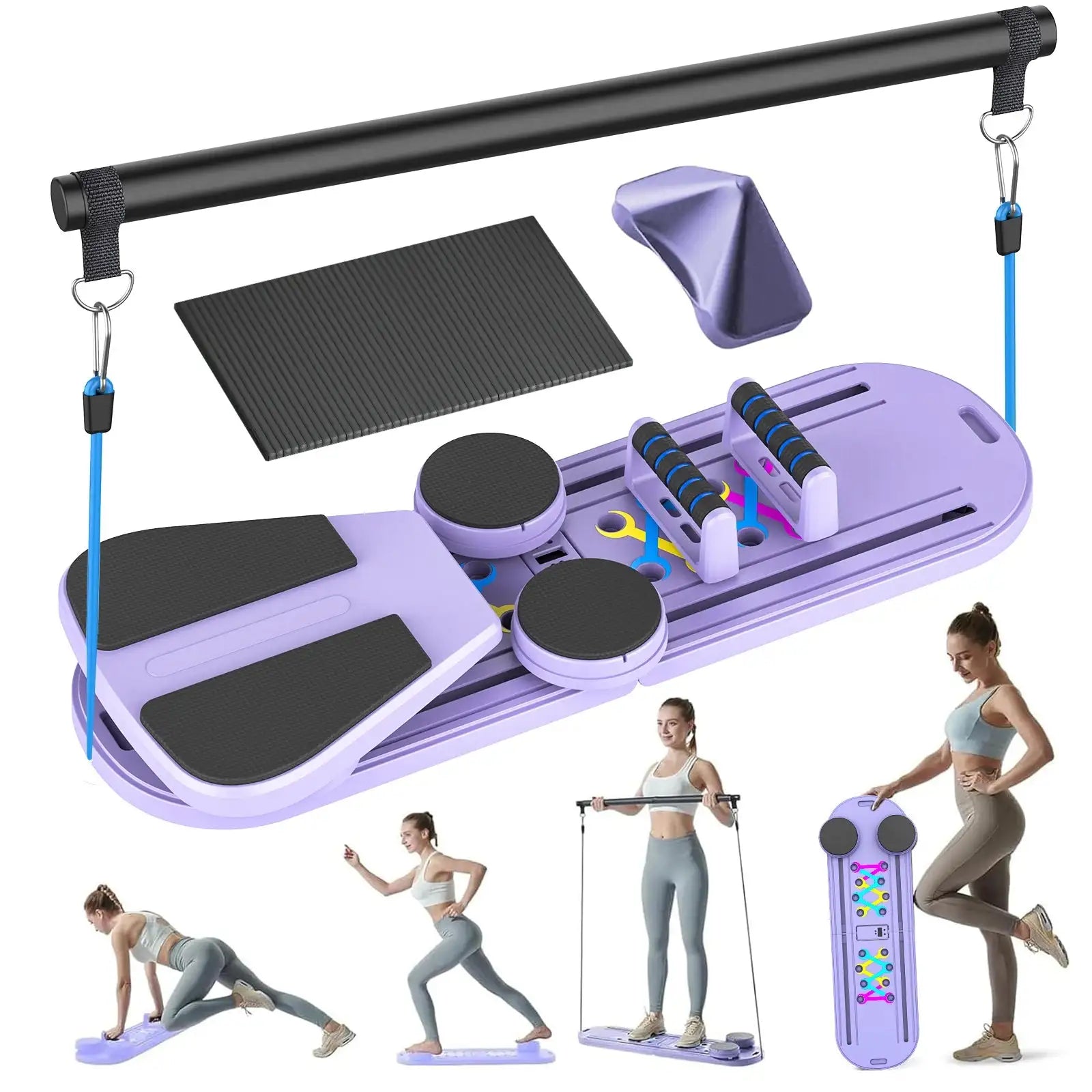 6 In 1 Abdominal Exercise Board &ndash; Full Body Core Training PURPLE / france