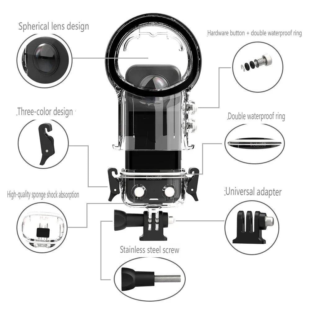 Dive Case Waterproof Housing &ndash; Ultimate Underwater Protection for Insta360 X3