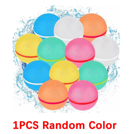 Reusable Magnetic Water Balloons for Quick Fill &amp; Self Sealing - Eco-Friendly Outdoor Fun for Pool &amp; Summer Activities 1PC Random Color
