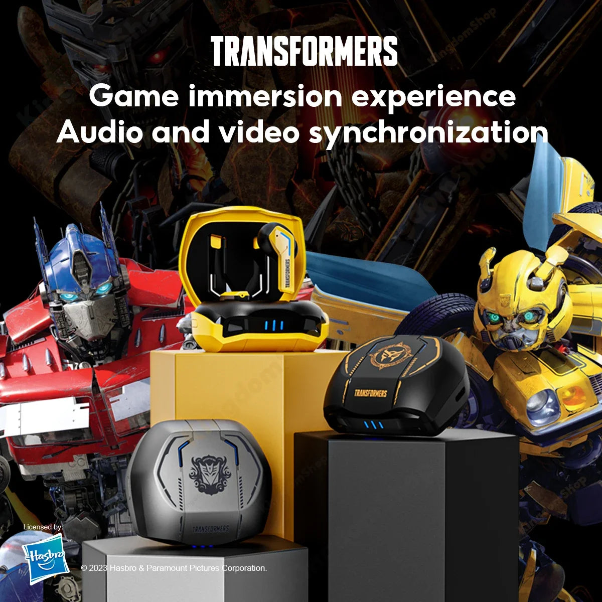 Transformers TF-T06 Bluetooth 5.3 Headset - Dual Mode, Noise Reduction, HIFI Earbuds for Gaming