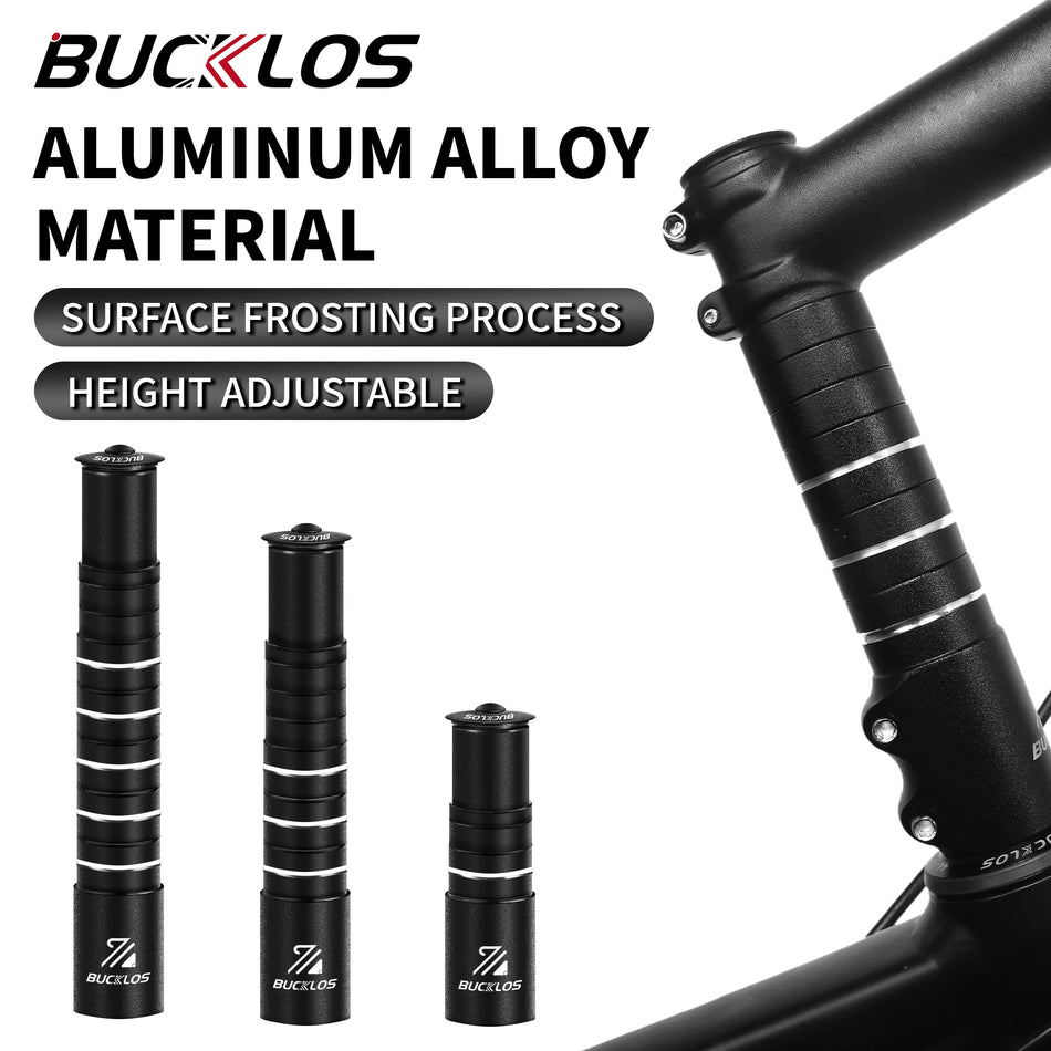 Bucklos Bicycle Stem Height Extender, CNC Aluminum Alloy, MTB/Road Compatible