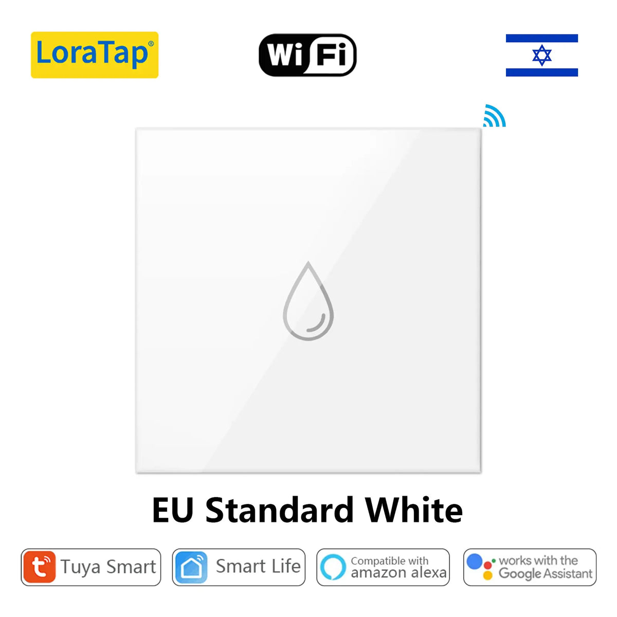 LoraTap WiFi Boiler &ndash; Voice Control And App Remote Access EU Standard White