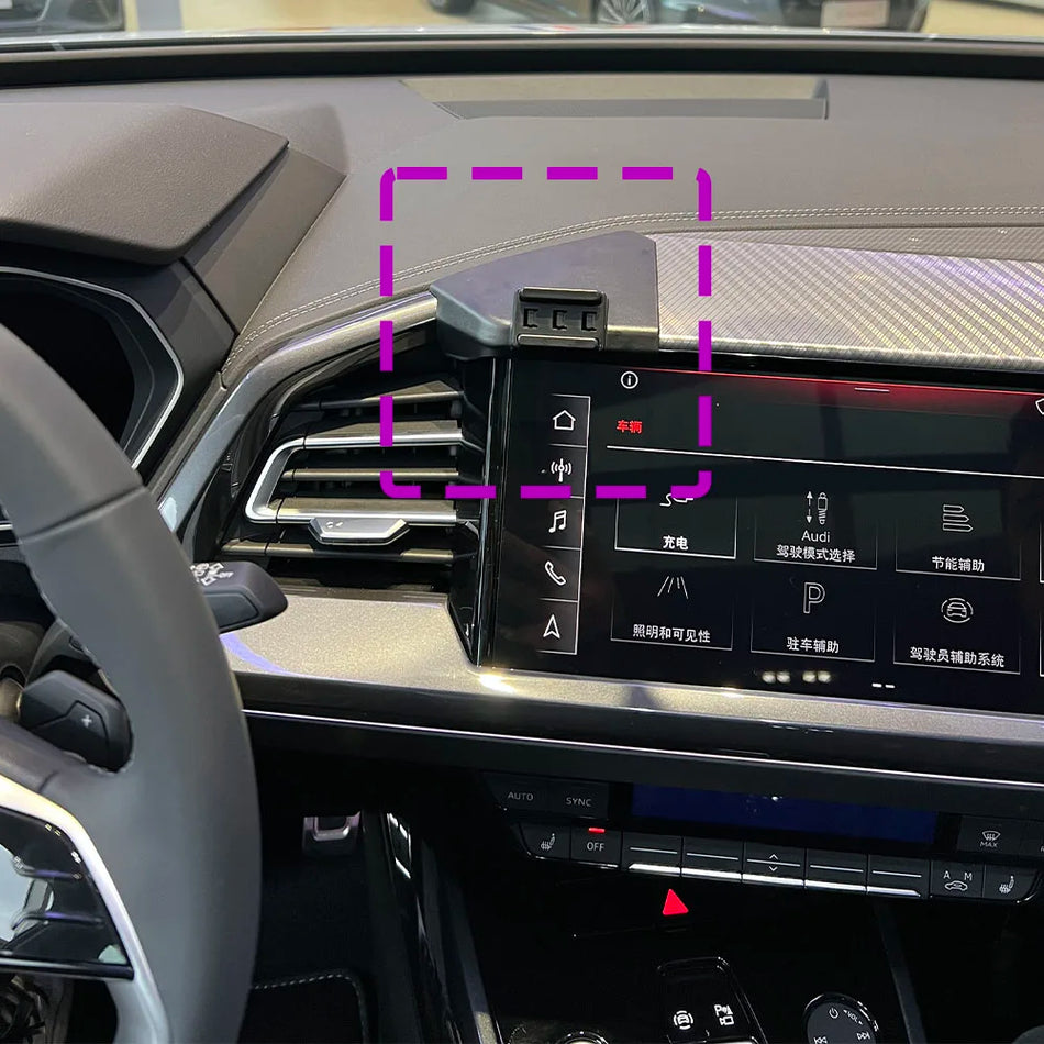 Audi Q4 Biltelefonhållare med trådlös laddningsbas