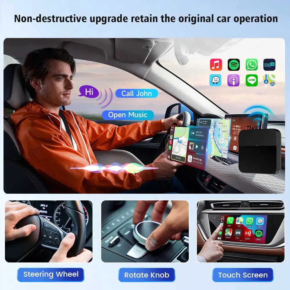 Mini 3.0 Wireless CarPlay Box OTA Upgrade Plug And Play