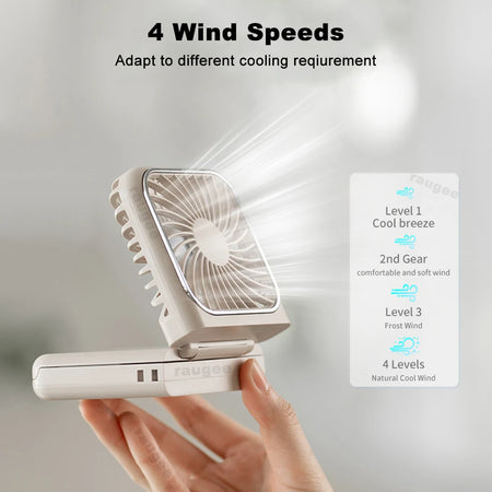 Portable USB Rechargeable Neck Fan 2500mAh &ndash; Foldable Design