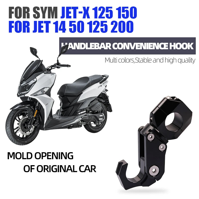 SYM JET-X aluminium helmhouder en bagagehaak voor 125/150