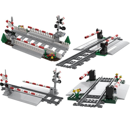 MOC City Train Railing Crossing Bricks &ndash; Lego Compatible