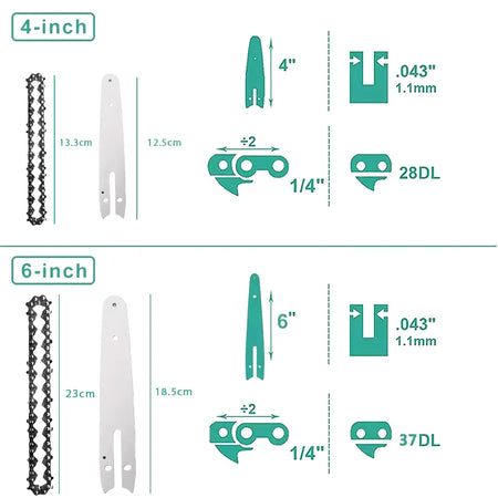 Electric Chainsaw Chain Guide Plate 6 Inch &ndash; Durable Steel