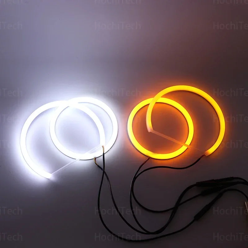 Dvigubi switchback LED angelų akys žiedai BMW E65 E66
