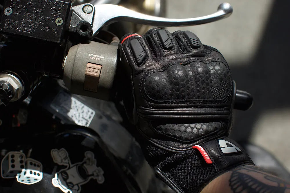 WILLBRO Revit Dirt 2 Black Leather Touch Screen Motorcycle Gloves