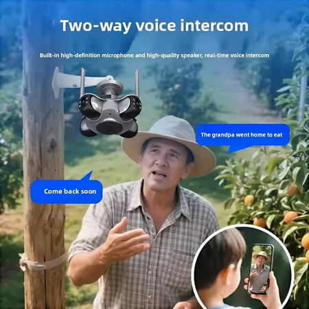 20MP HD Four Screens WiFi IP Camera &ndash; Auto Tracking