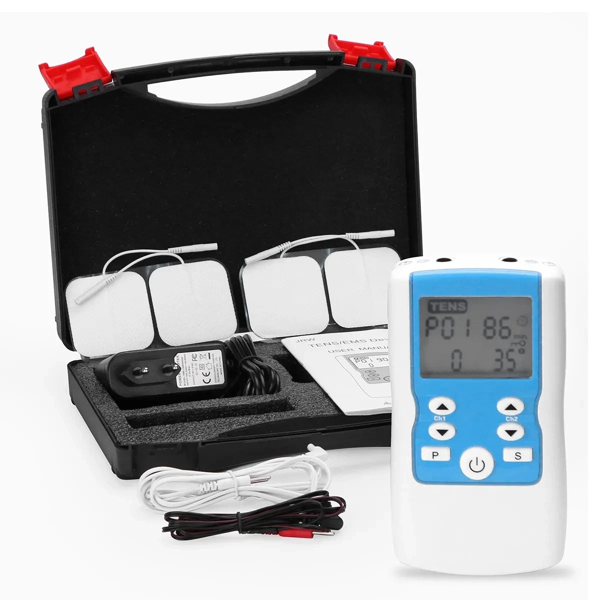 28TENS - 28 Modes For Versatile TENS EMS Therapy Device 28M Blue with Box
