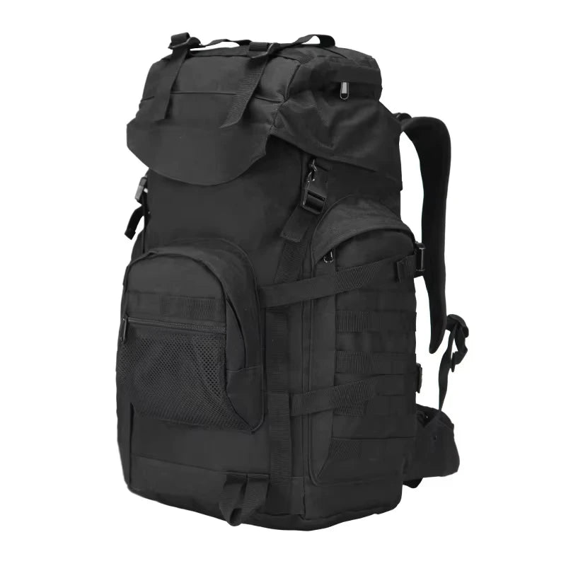 60L Military Backpack &ndash; Molle System For Attachments Black