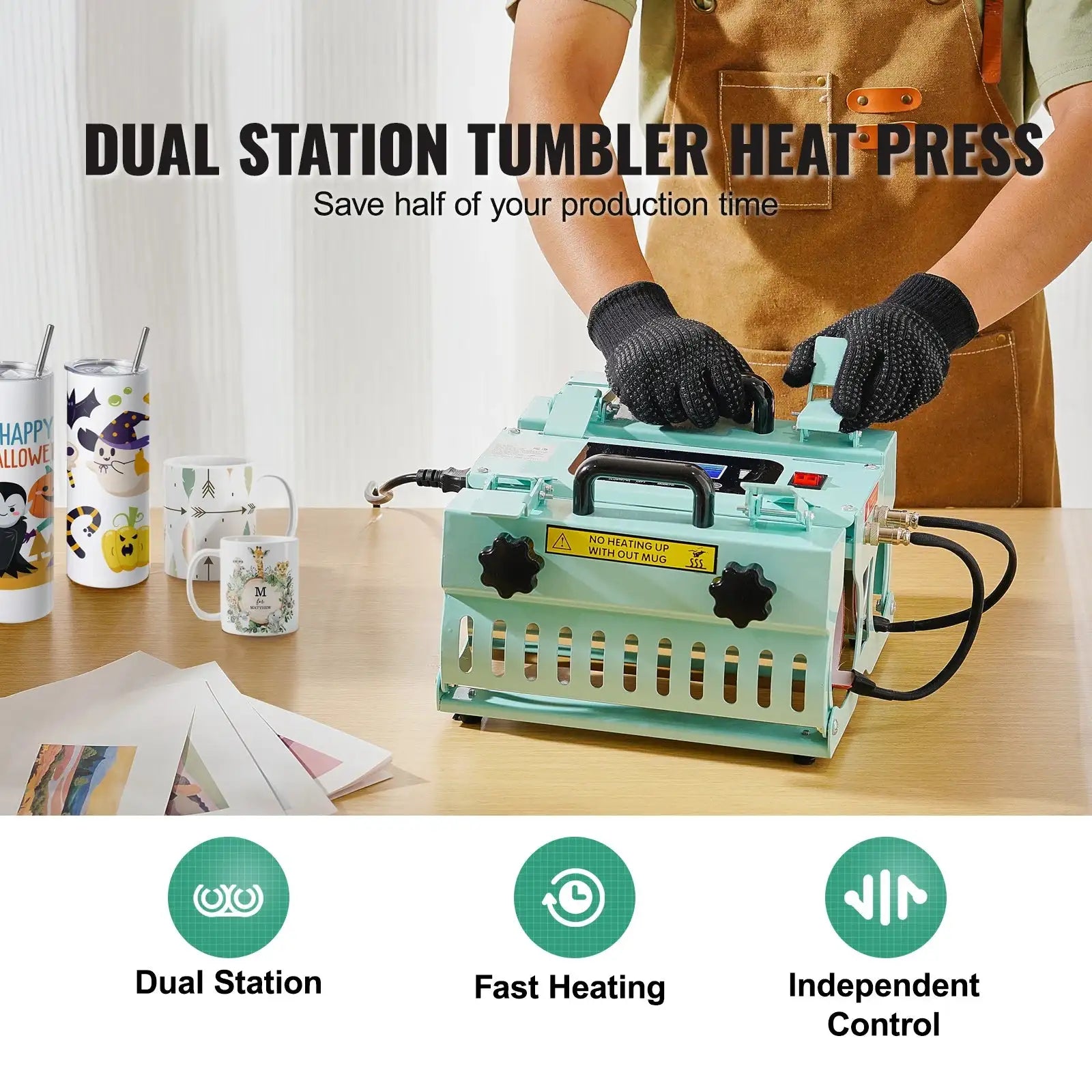 Tumbler Heat Press 2 Station Heaters 11 To 30 Oz