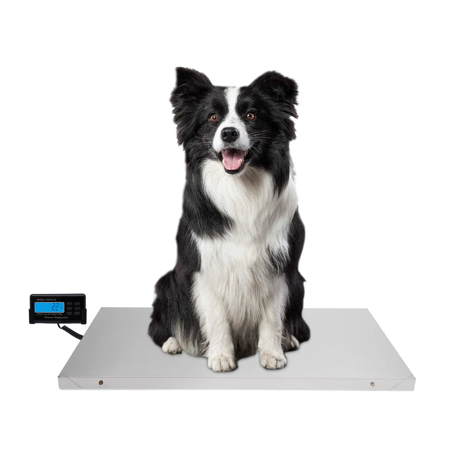 Balança Digital de Animais 660lbs LCD Plataforma de Aço Inoxidável 201