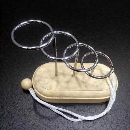Wooden Threading Rope Loop Puzzle LuBan Lock &ndash; Brain Teaser