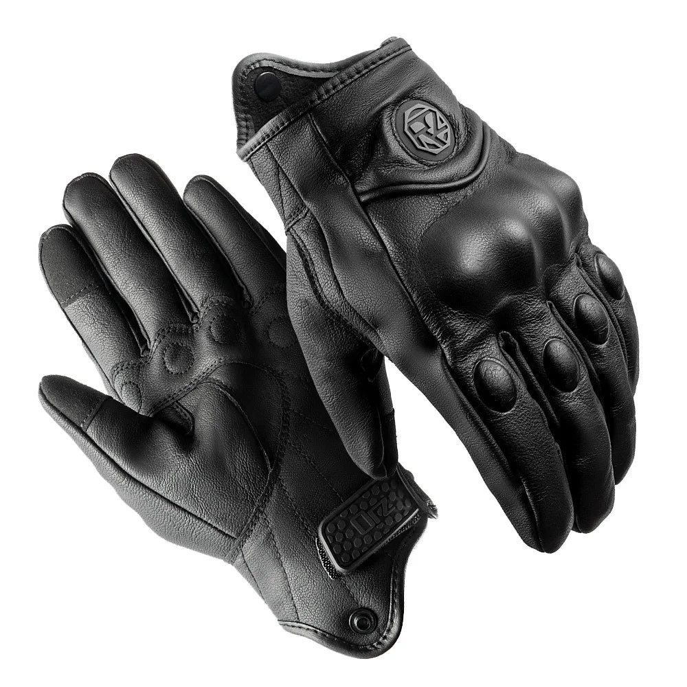 ORZ Goatskin Motorcycle Riding Gloves &ndash; Full Finger Comfort 1 / XXL