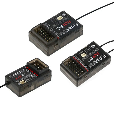 HOTRC 2.4Ghz F-04A F-06A F-08A F-01A F-04AT F-06AT F-08AT F-01AT with Gyro Light 4/6/8Ch Rc Receiver for Hotrc Rc Transmitter by InterCyprus Trading Ltd