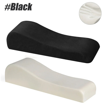 1Pair Office Chair Arm Pads &ndash; Premium Memory Foam with Cooling Gel Top Black