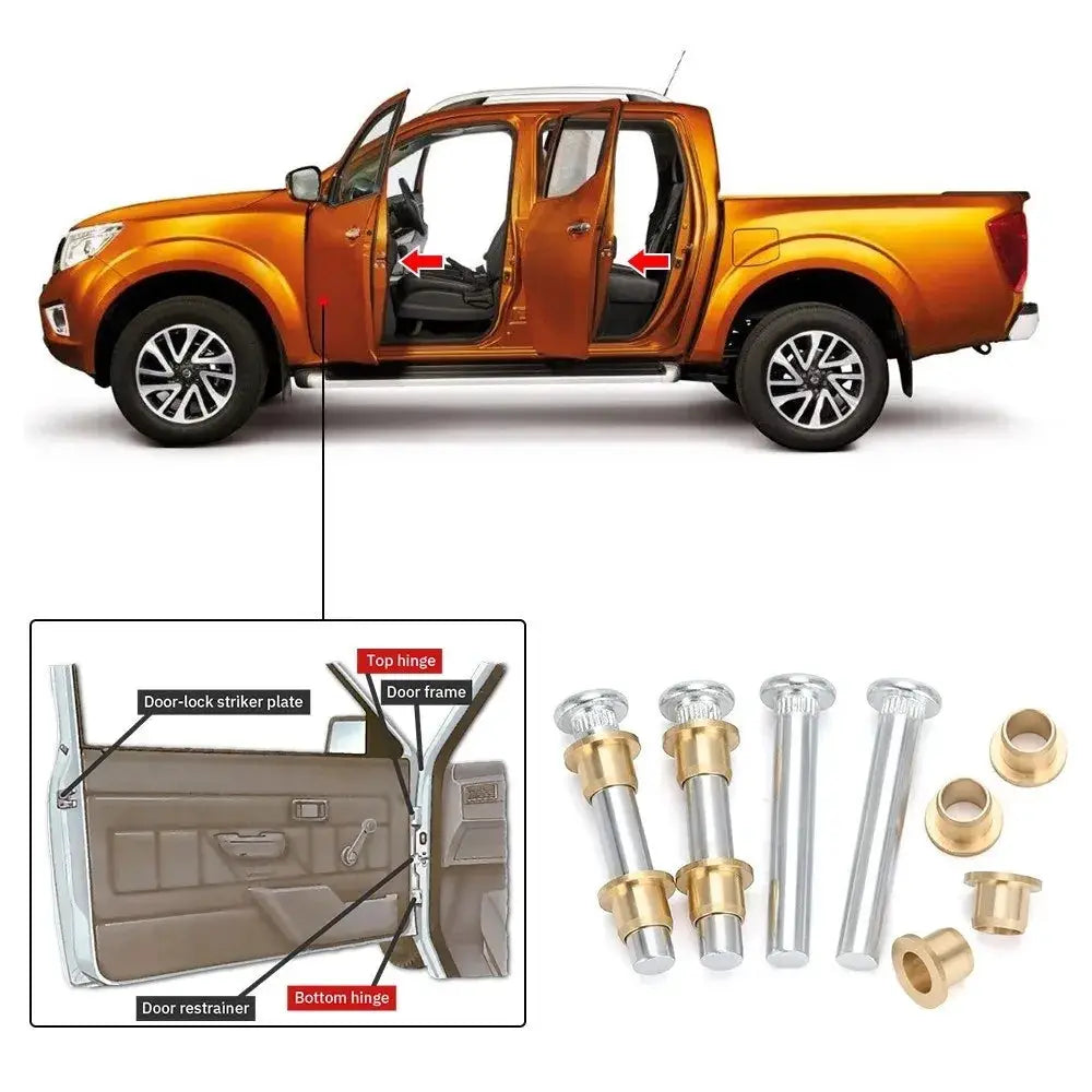 Car Door Hinge Pins Bushing Repair Assembly Kit Set For Nissan Navarra 1997-2005 D22 by InterCyprus Trading Ltd